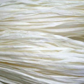 Papirgarn flad, hvid